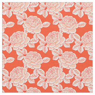 Hand Drawn Peony Floral Fabric