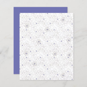 Hand-drawn Periwinkle Flowers Scrapbook Paper