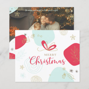 Hand drawn, photos, chic and elegant Christmas