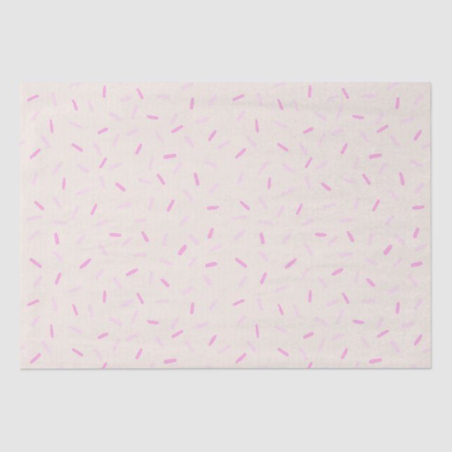Hand Drawn Pink Sprinkles Tissue Paper (Front)