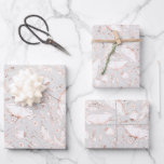 Hand-drawn Pink Wildflowers Sketch Pattern Elegant Wrapping Paper Sheet<br><div class="desc">Wildflowers pattern light grey wrapping papers</div>