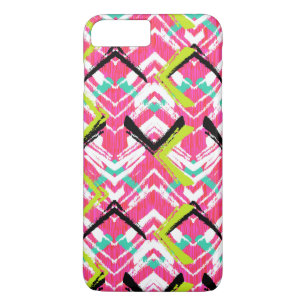 Hand Drawn Pink Zig Zag Pattern iPhone 8 Plus/7 Plus Case
