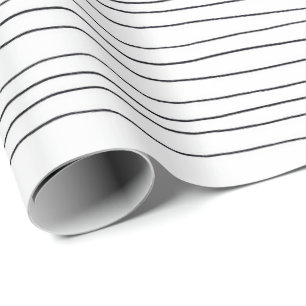 Hand drawn pinstripes lines black and white paper