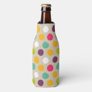 Hand-drawn polka dot pattern bottle cooler