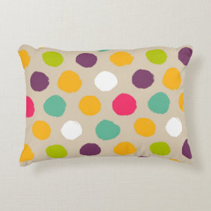 Hand-drawn polka dot pattern decorative cushion