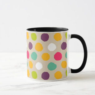 Hand-drawn polka dot pattern mug