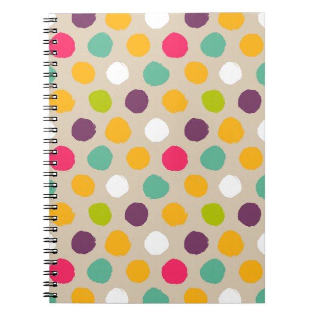 Hand-drawn polka dot pattern notebook (Front)