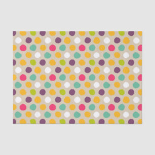 Hand-drawn polka dot pattern tissue paper