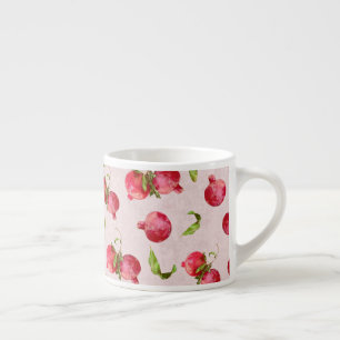 Hand Drawn Pomegranate Botanical Illustration Espresso Cup