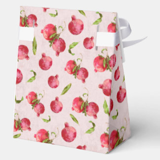 Hand Drawn Pomegranate Botanical Illustration Favour Box