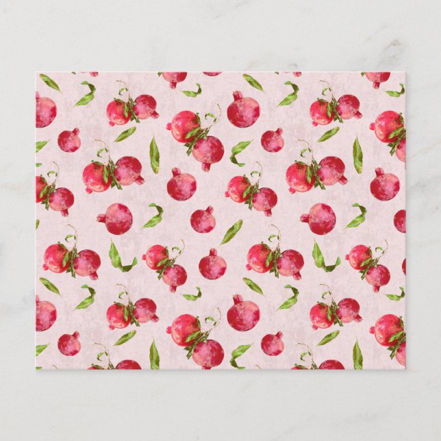 Hand Drawn Pomegranate Botanical Illustration Flyer (Front)