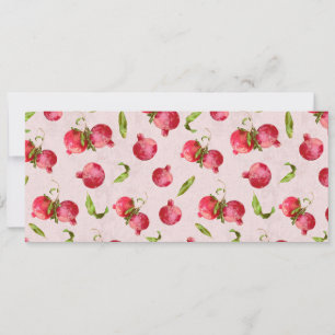 Hand Drawn Pomegranate Botanical Illustration Save The Date