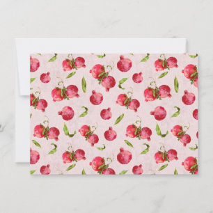 Hand Drawn Pomegranate Botanical Illustration Save The Date