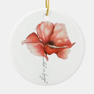 Hand Drawn Poppy Christmas Tree Decoration 