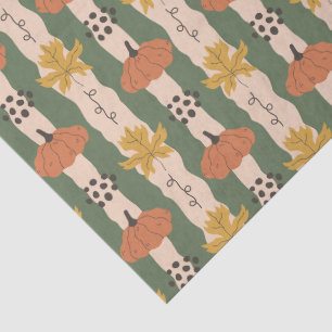 Hand Drawn Pumpkin & Leaf Pattern Tissue Paper