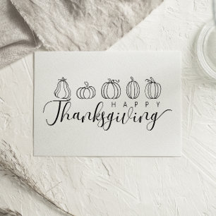 Hand drawn Pumpkins Happy Thanksgiving card