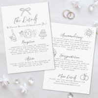 Hand Drawn Quirky Whimsical Wedding Details