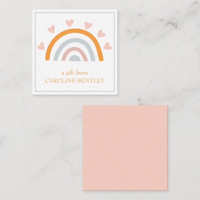 Hand Drawn Rainbow Gift Enclosure Cards (Front/Back)