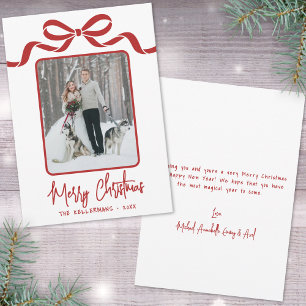 Hand Drawn Red Whimsical Christmas Holiday Card