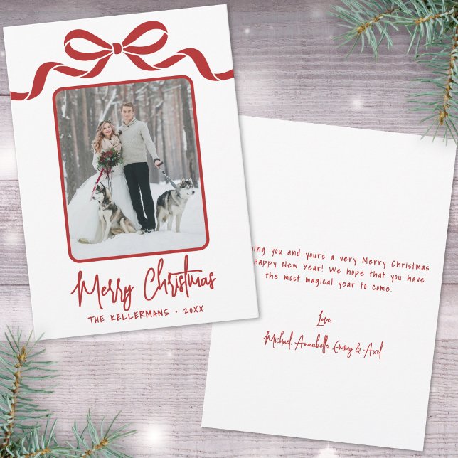 Hand Drawn Red Whimsical Christmas Holiday Card (Hand Drawn Red Whimsical Christmas Holiday Card)