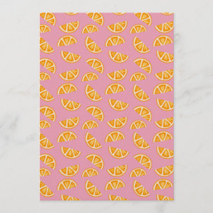 Hand-drawn Refreshing Oranges Seamless Pattern Invitation