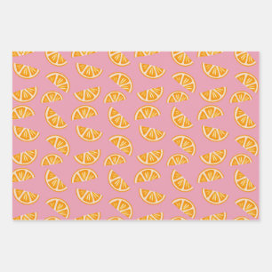 Hand-drawn Refreshing Oranges Seamless Pattern Wrapping Paper Sheet