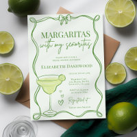 Hand Drawn Retro Margaritas Cocktail Bridal Shower