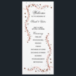 Hand Drawn ribbon flower double side program card<br><div class="desc">Hand Drawn ribbon and flowers double side program card</div>