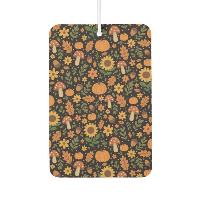 Hand Drawn Rustic Fall Pattern Air Freshener (Front)