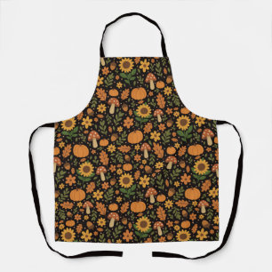 Hand Drawn Rustic Fall Pattern Apron