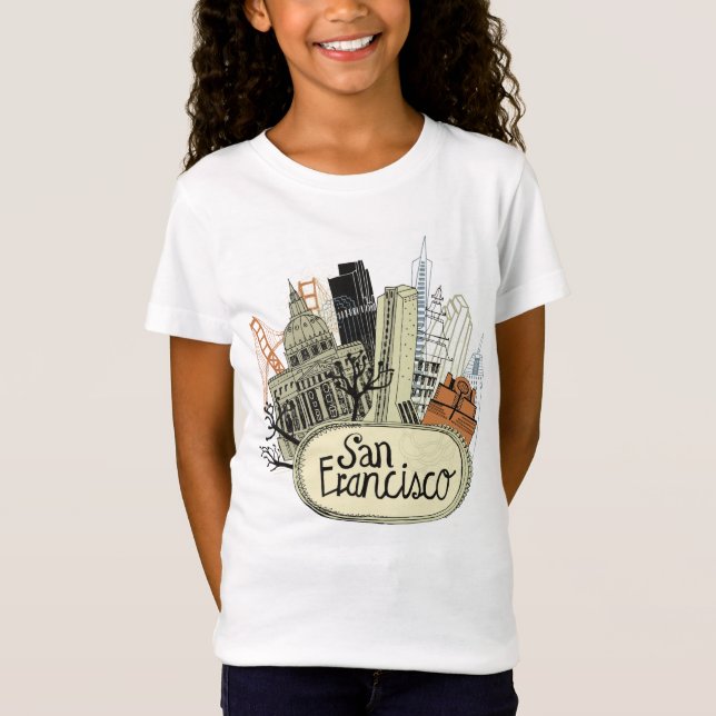 Hand Drawn San Francisco T-Shirt (Front)