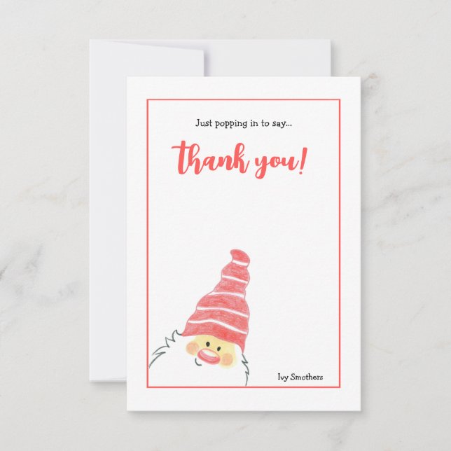 Hand-drawn Santa Card (Front)