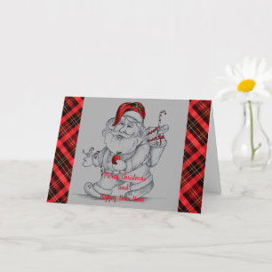 Hand Drawn Santa Claus Card