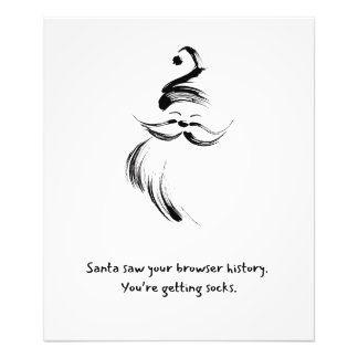 Hand-Drawn Santa Claus quote Photo Print