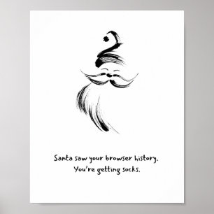 Hand-Drawn Santa Claus quote Poster