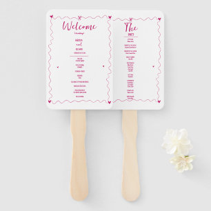 Hand drawn Scribble illustrations  Wedding Program Fan