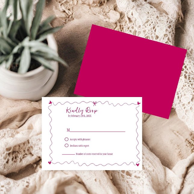 Hand drawn Scribble illustrations Wedding RSVP (Creator Uploaded)