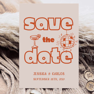 Hand-Drawn Scribble Retro Photo Whimsical Wedding Save The Date