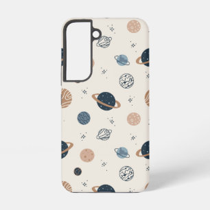 Hand Drawn Seamless Pattern with Planets Samsung Galaxy Case