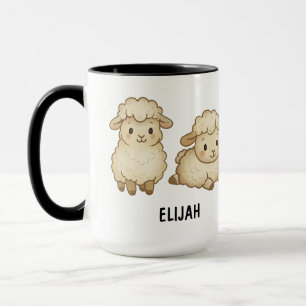 Hand Drawn Sheep Custom Cute Mug