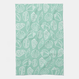 Hand-drawn Shell Patterned Kitchen Towel