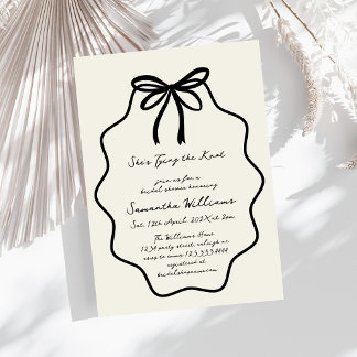 Hand Drawn She's Tying The Knot Bridal Shower Invitation