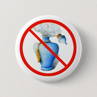 Hand Drawn Sign: No Perfume 6 Cm Round Badge