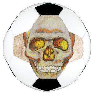 Hand Drawn Skull Football
