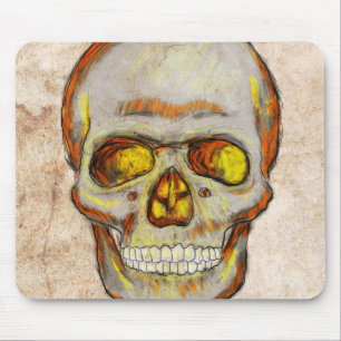 Hand Drawn Skull Mouse Mat