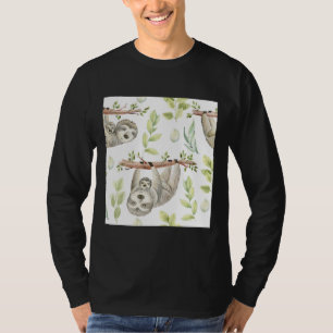 Hand Drawn Sloth Family T-Shirt