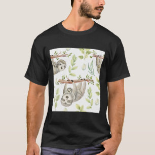Hand Drawn Sloth Family T-Shirt