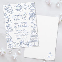 Hand Drawn Something Blue Bridal Shower