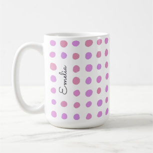 Hand Drawn Spots Personalised Mug