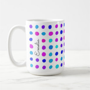 Hand Drawn Spots Personalised Mug